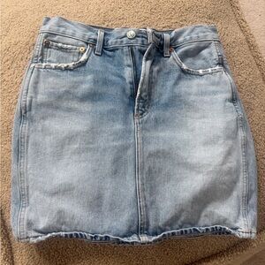 Agolde Light Blue Denim Skirt